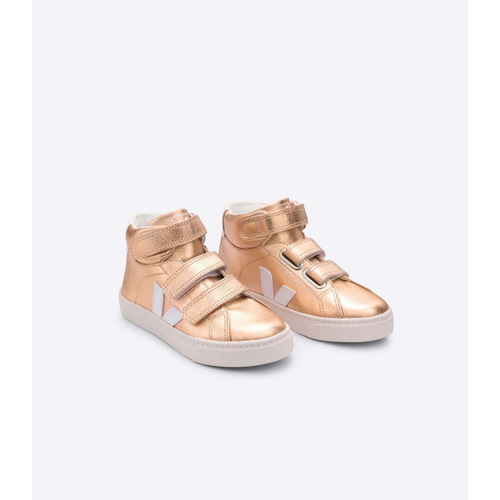 Kids' Veja ESPLAR MID CHROMEFREE High Tops Gold | ZA 697KOR